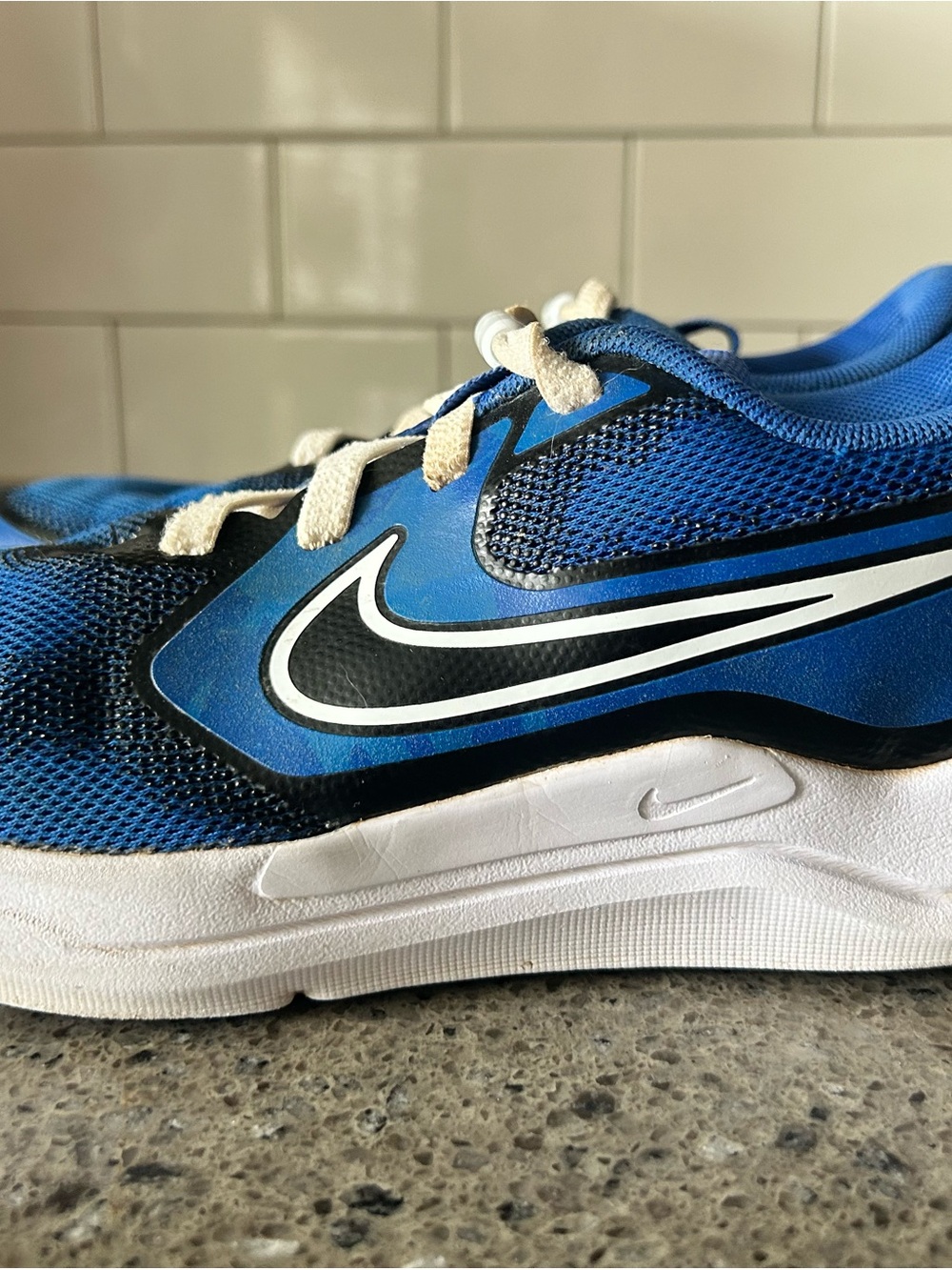Nike Kids Blue and White Running Sneakers